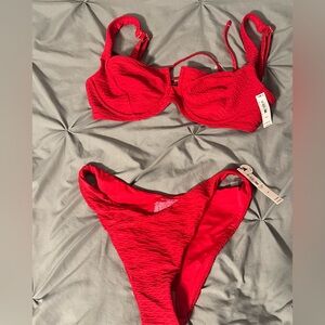 Red Women's Swimwear Set